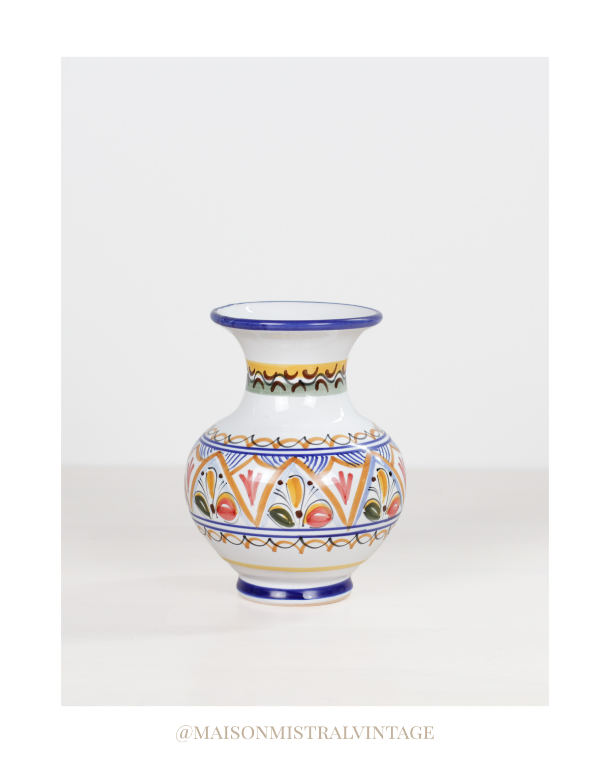 Vintage De la Cal Studio Spanish Majolica Vase