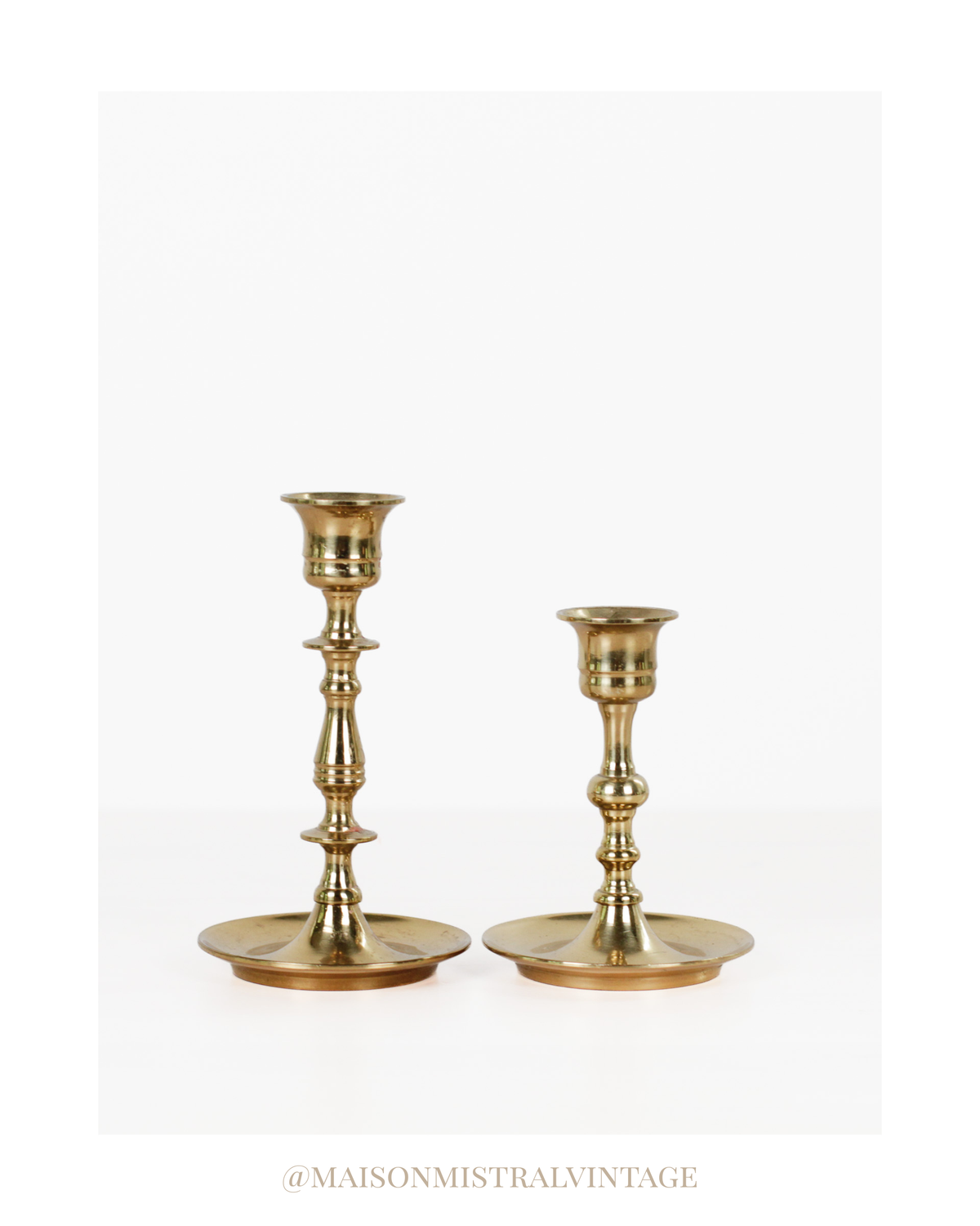 Pair of Vintage Brass Candlesticks