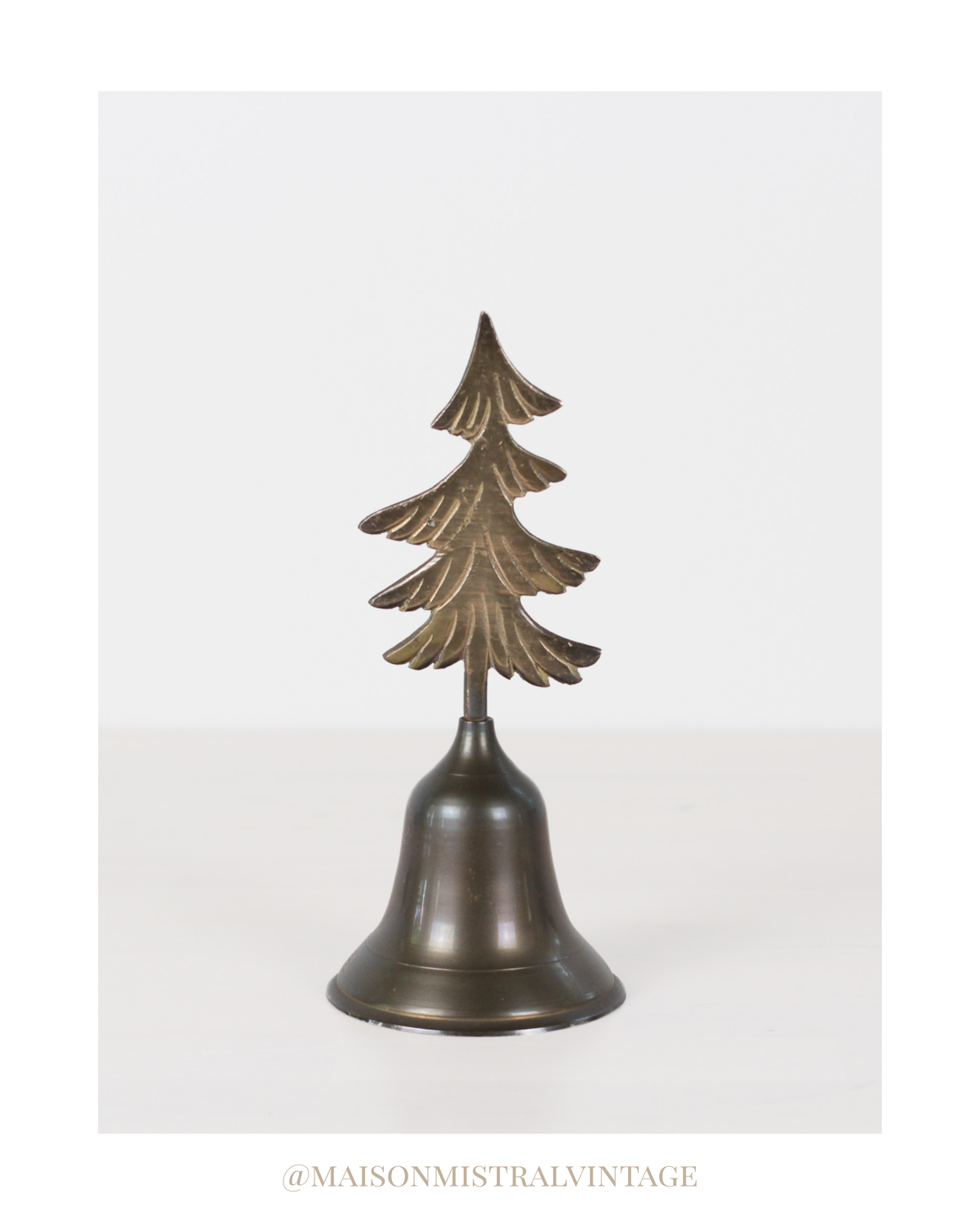 Vintage Brass Christmas Tree Bell