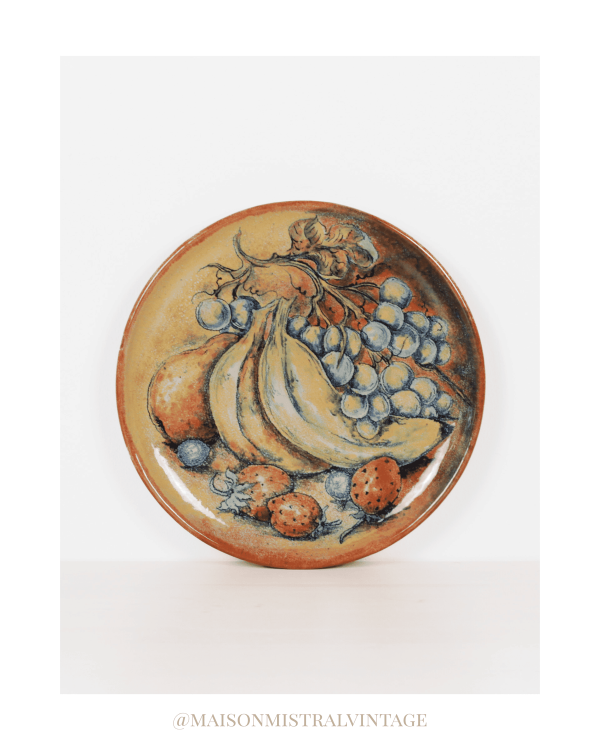 Vintage Signed Capelo Mexican Pottery Plate
