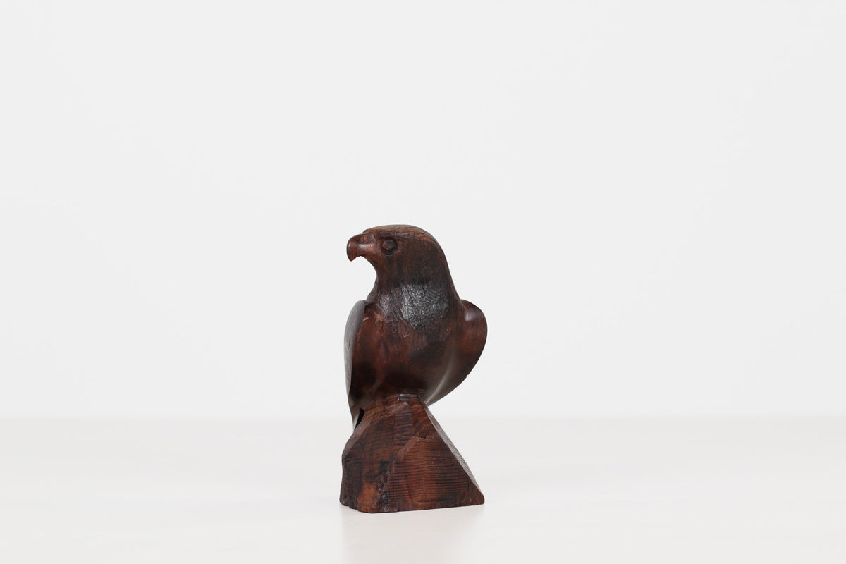 Vintage MCM Ironwood Eagle Sculpture