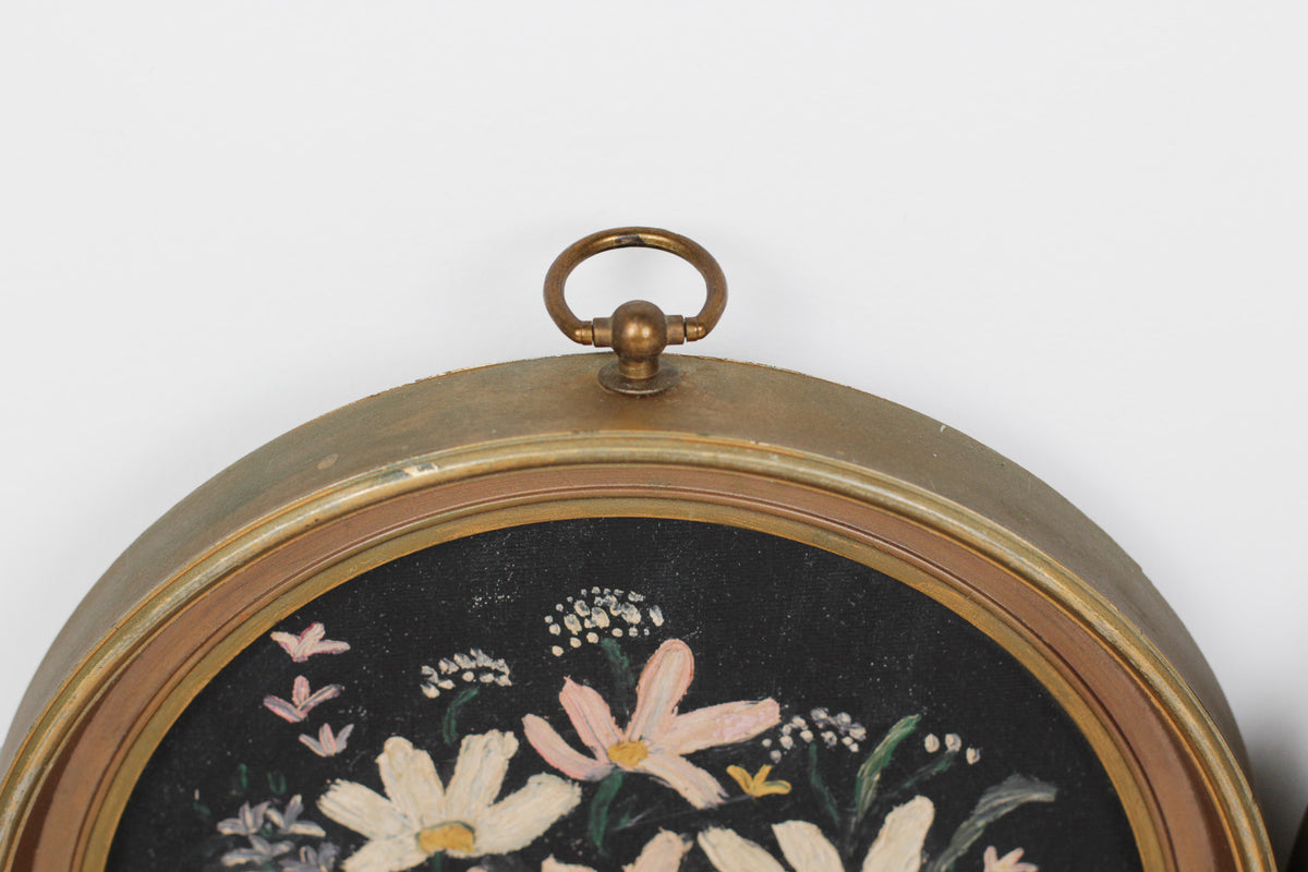 Vintage Moody Floral Oil Paintings