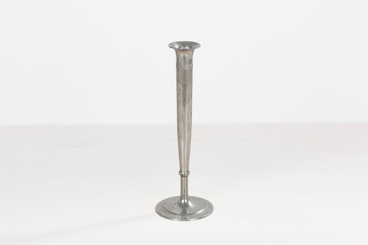 Vintage MCM German Pewter Slender Bud Vase