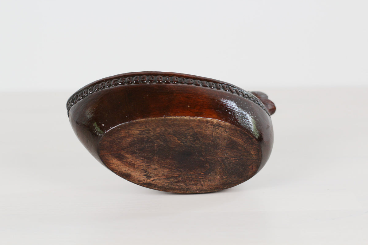 Vintage Carved Wood Fish Dish