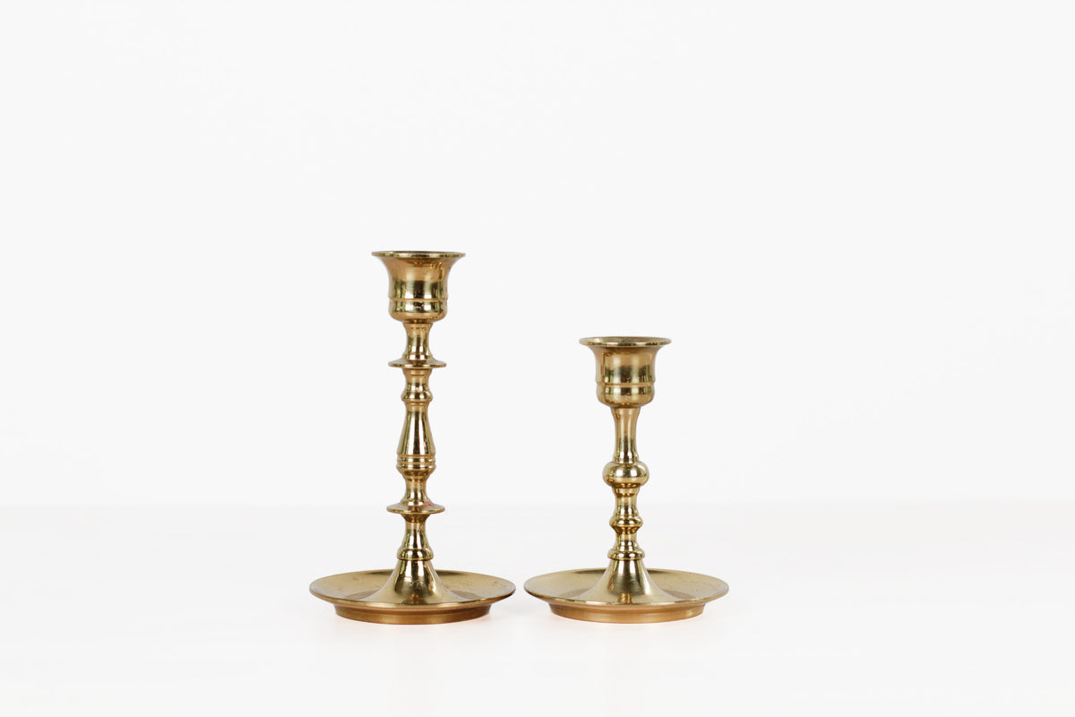 Pair of Vintage Brass Candlesticks
