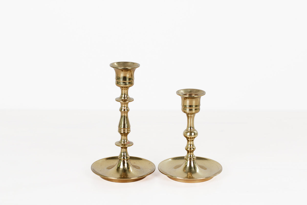 Pair of Vintage Brass Candlesticks