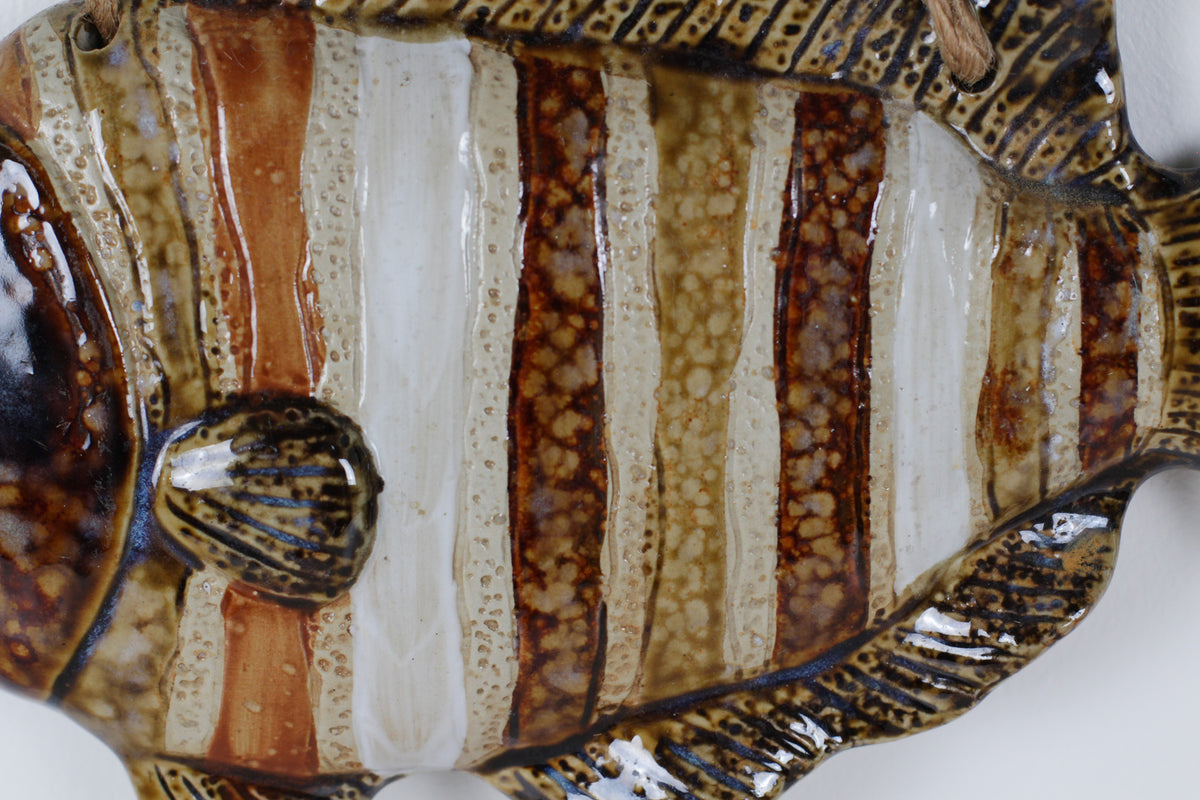 Vintage French Majolica Fish Wall Plaque