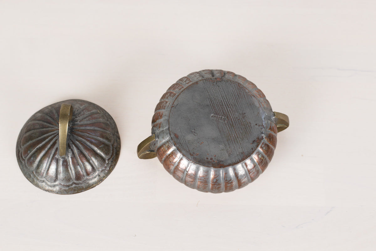 Antique Chinese Copper and Brass Lidded Box
