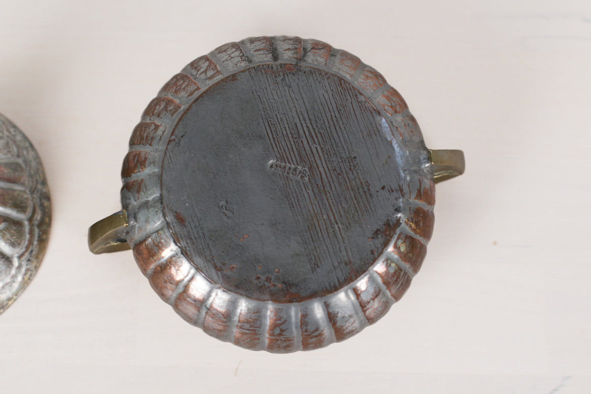 Antique Chinese Copper and Brass Lidded Box