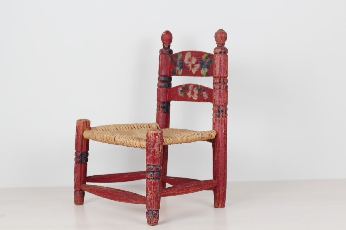 Vintage Mexican Folk Art Child's Chair