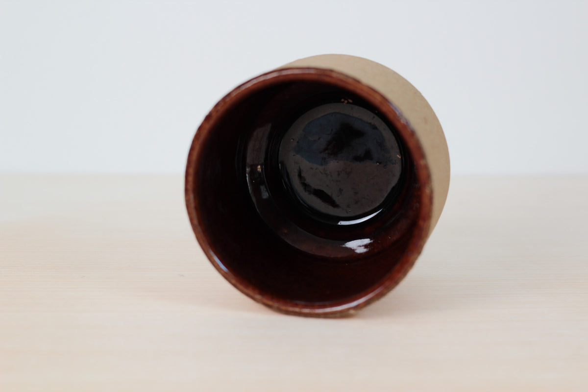 Vintage West German Brutalist Stoneware Pottery Planter