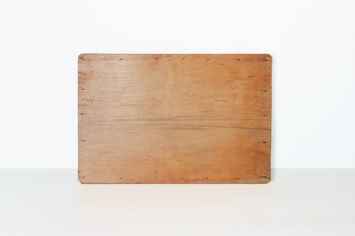 Vintage 1974 Hand-Painted Strawberry Wooden Tray