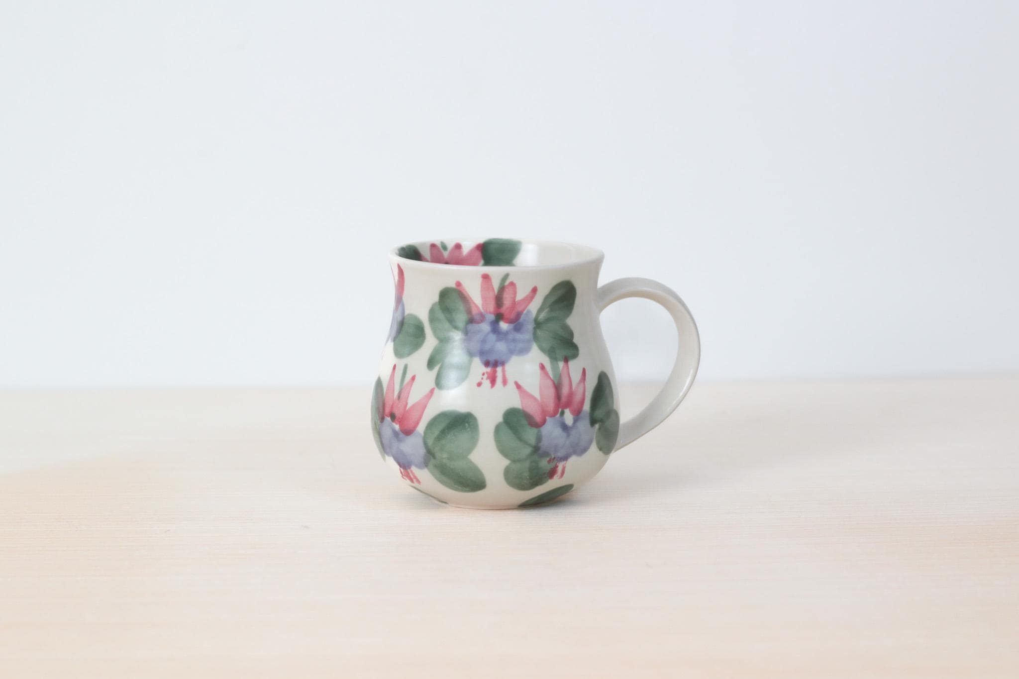 Vintage Ben Thomas Handpainted Porcelain Floral Mug, Made in England