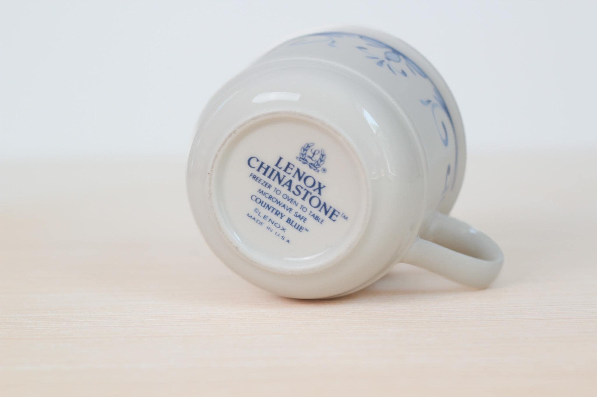 Vintage Lenox Chinastone Country Blue Tea Cup