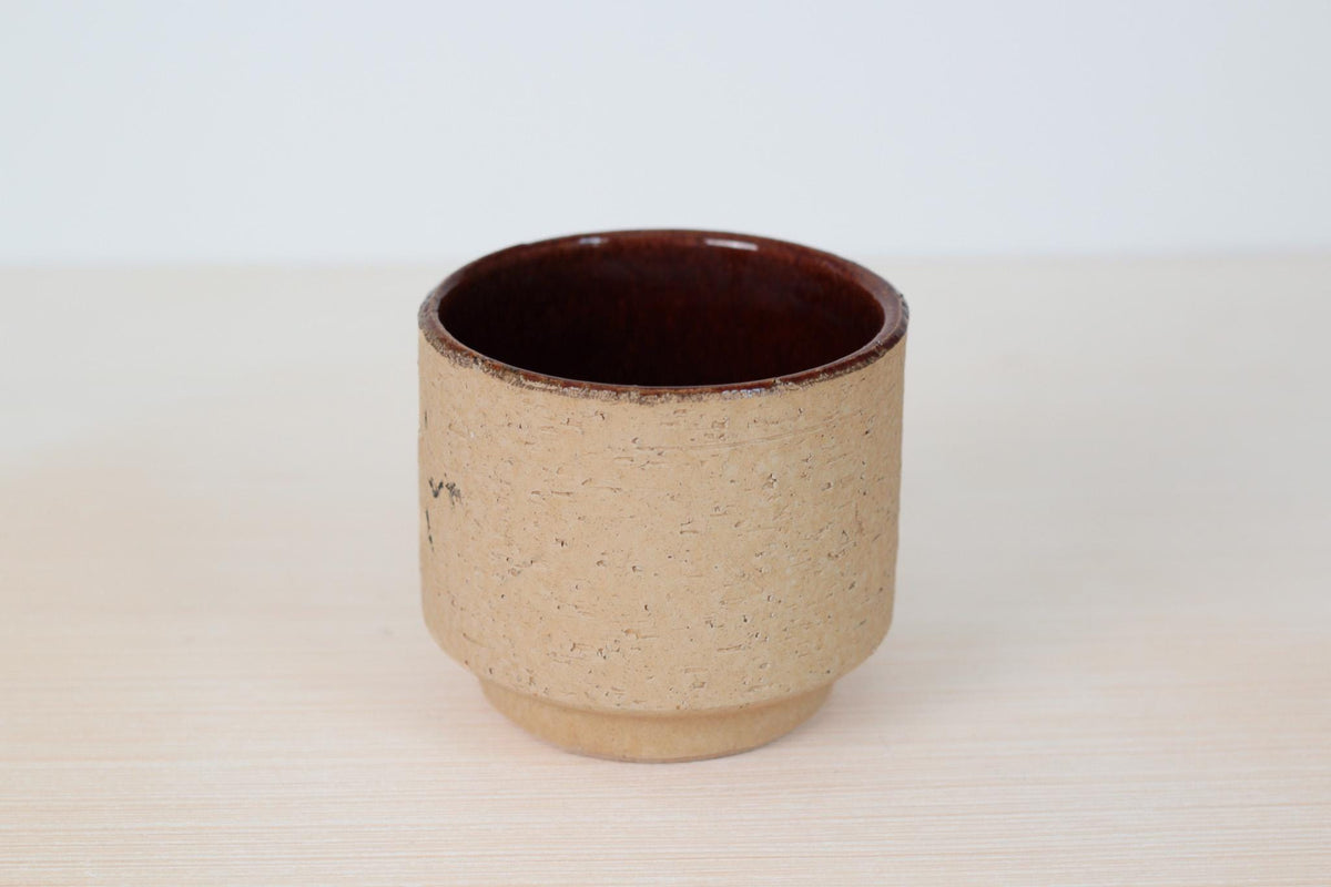 Vintage West German Brutalist Stoneware Pottery Planter