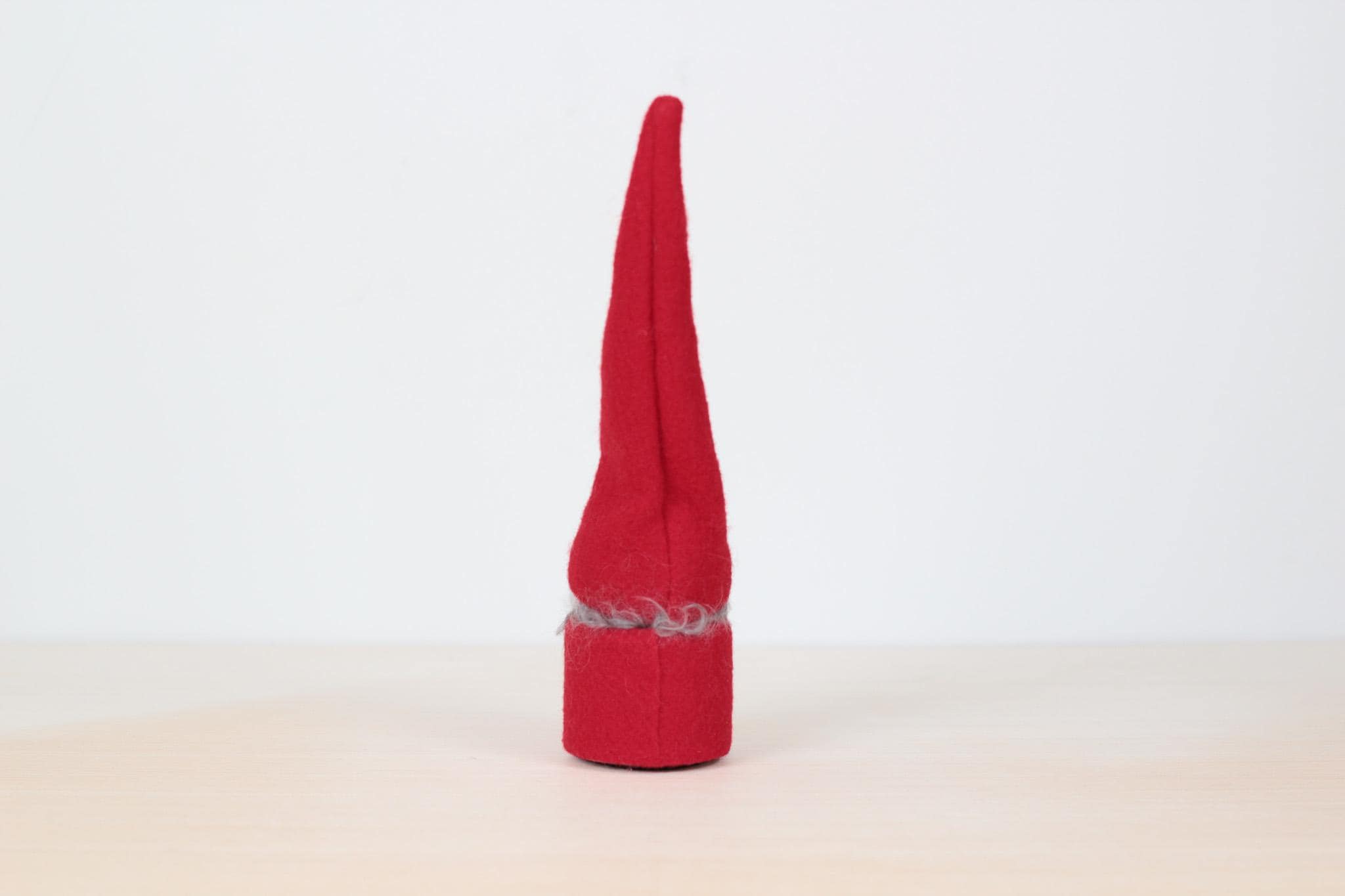 Vintage Swedish Tomte Gnome 10.5" Tall w/ Wooden Heart Feet, Scandinavian Christmas Decor
