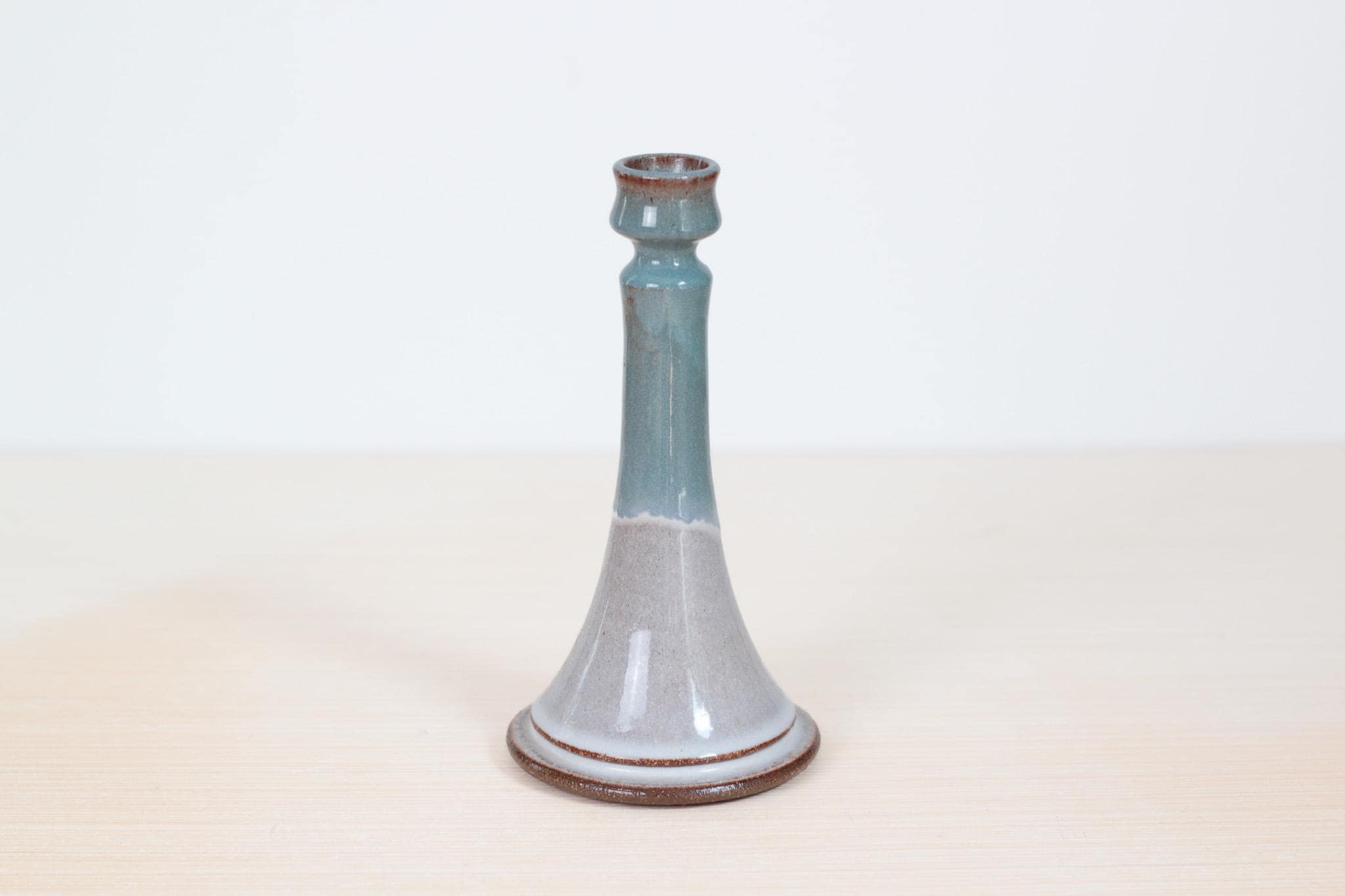 Vintage Studio Pottery Candle Holder, Signed by Artist