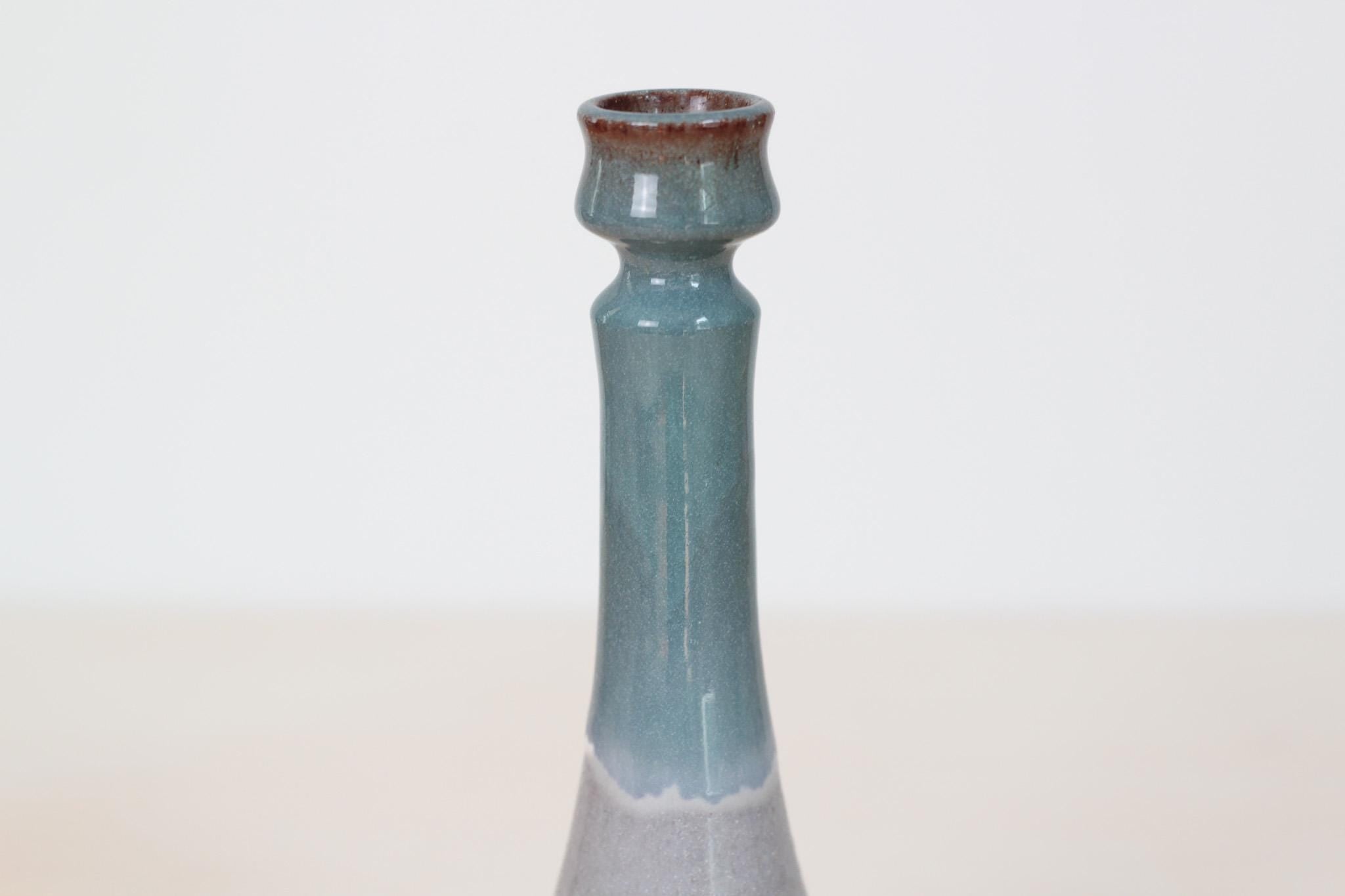 Vintage Studio Pottery Candle Holder, Signed by Artist