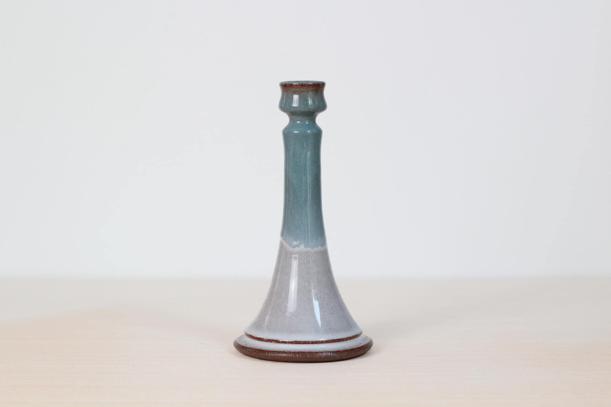 Vintage Studio Pottery Candle Holder, Signed by Artist