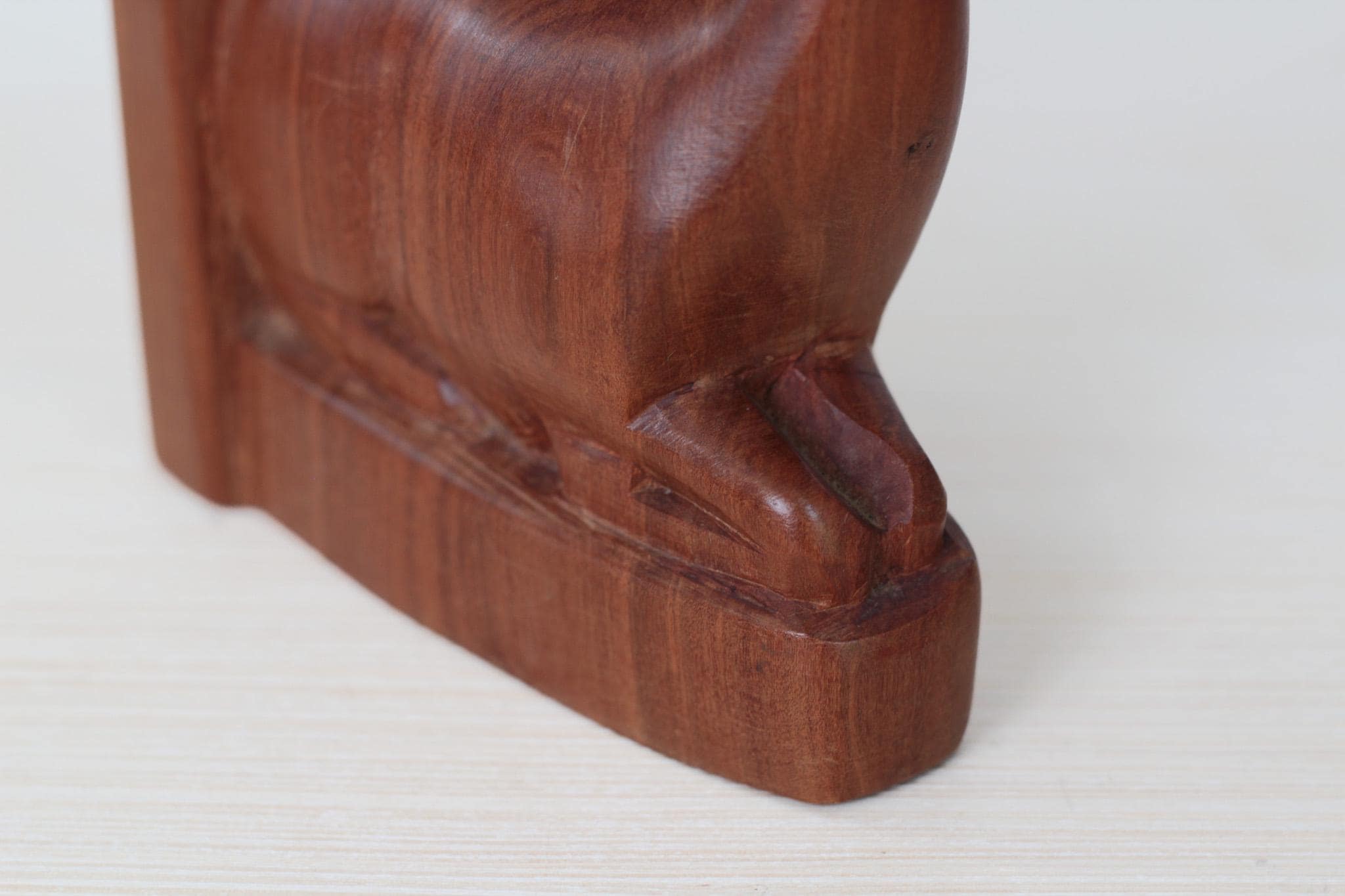 Vintage Teak Wood Gazelle Single Bookend (flawed), Mid-Century Decor