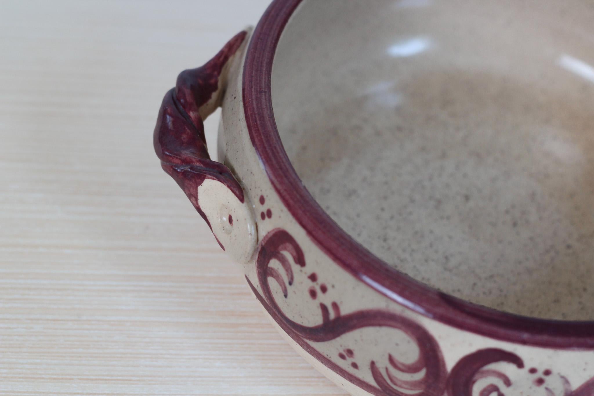 Vintage Studio Pottery Serving Dish, Signed by Artist
