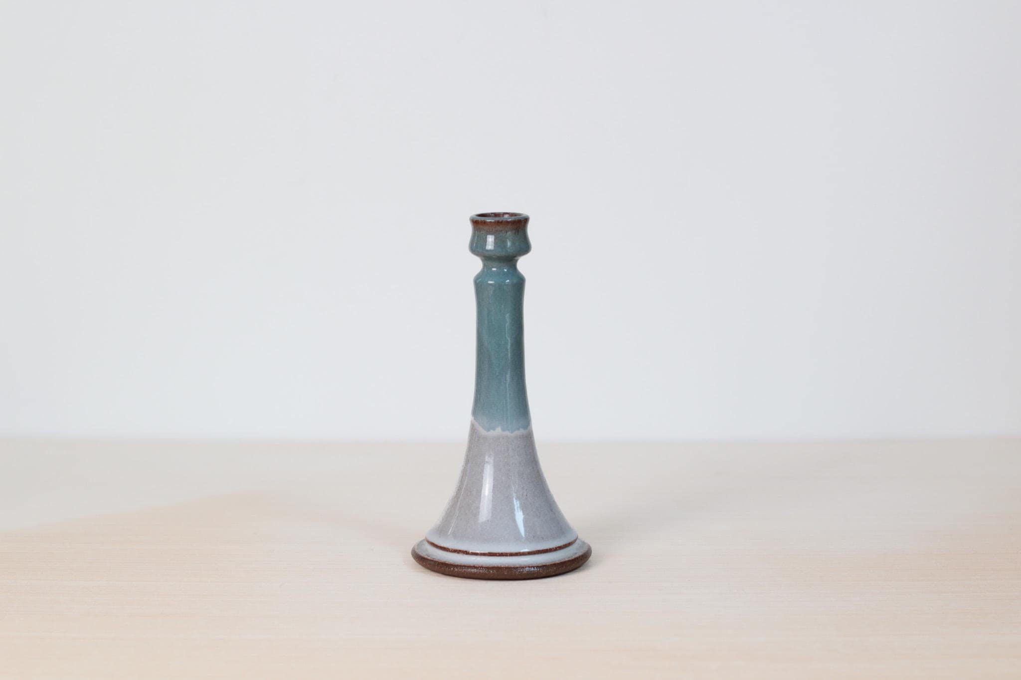 Vintage Studio Pottery Candle Holder, Signed by Artist