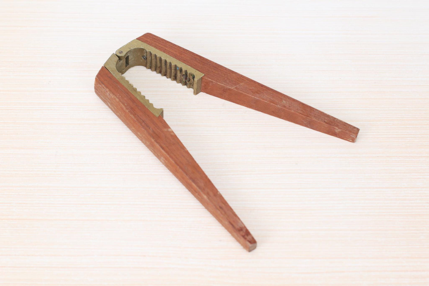 Vintage Danish Teak and Brass Nutcracker by Digsmed, Scandinavian Mid-Century Modern Barware
