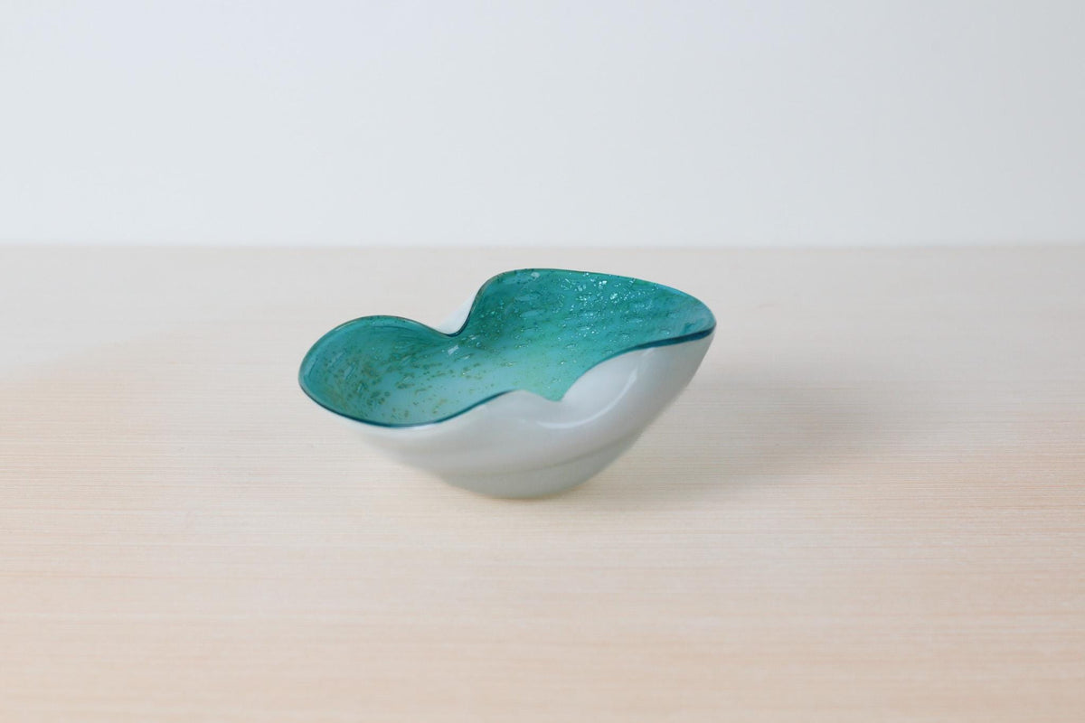 Vintage Murano Art Glass Bullicante Bowl | Genuine Venetian Glass