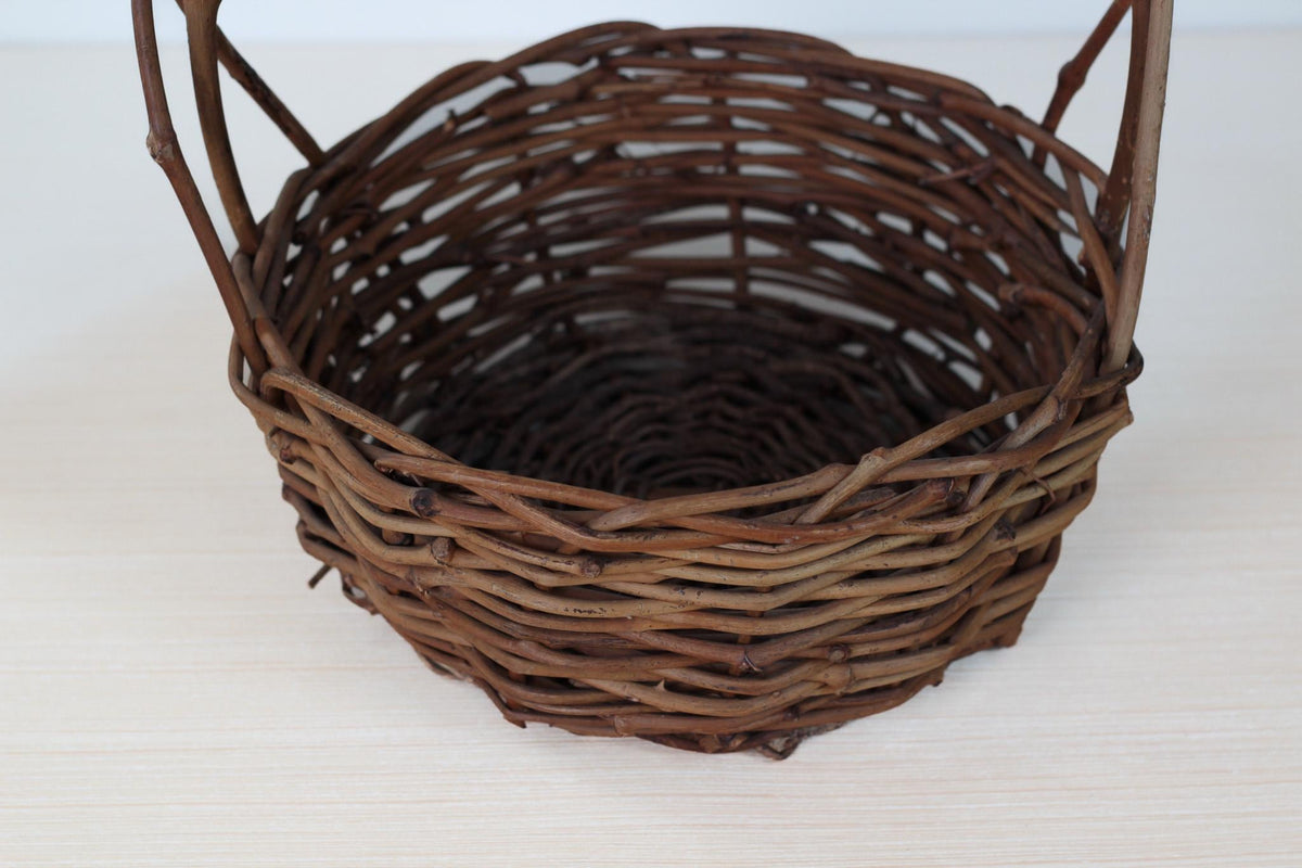 Vintage Handwoven Rustic Basket