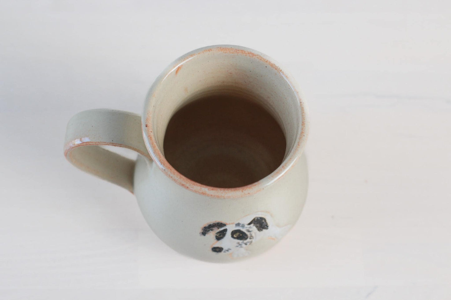 Vintage Handmade Studio Pottery Mug With Dog Motif