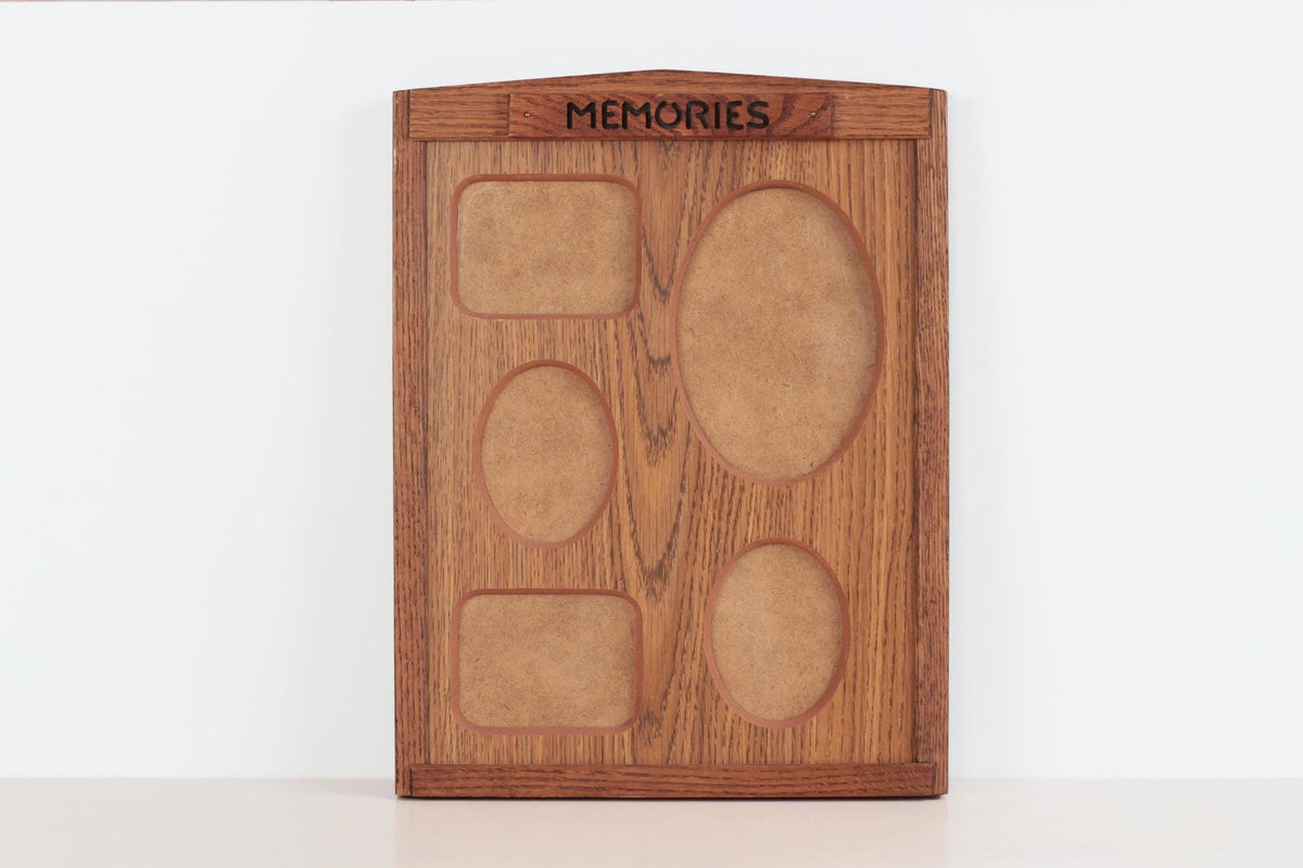 Vintage Solid Wood "Memories" Multi-Photo Frame