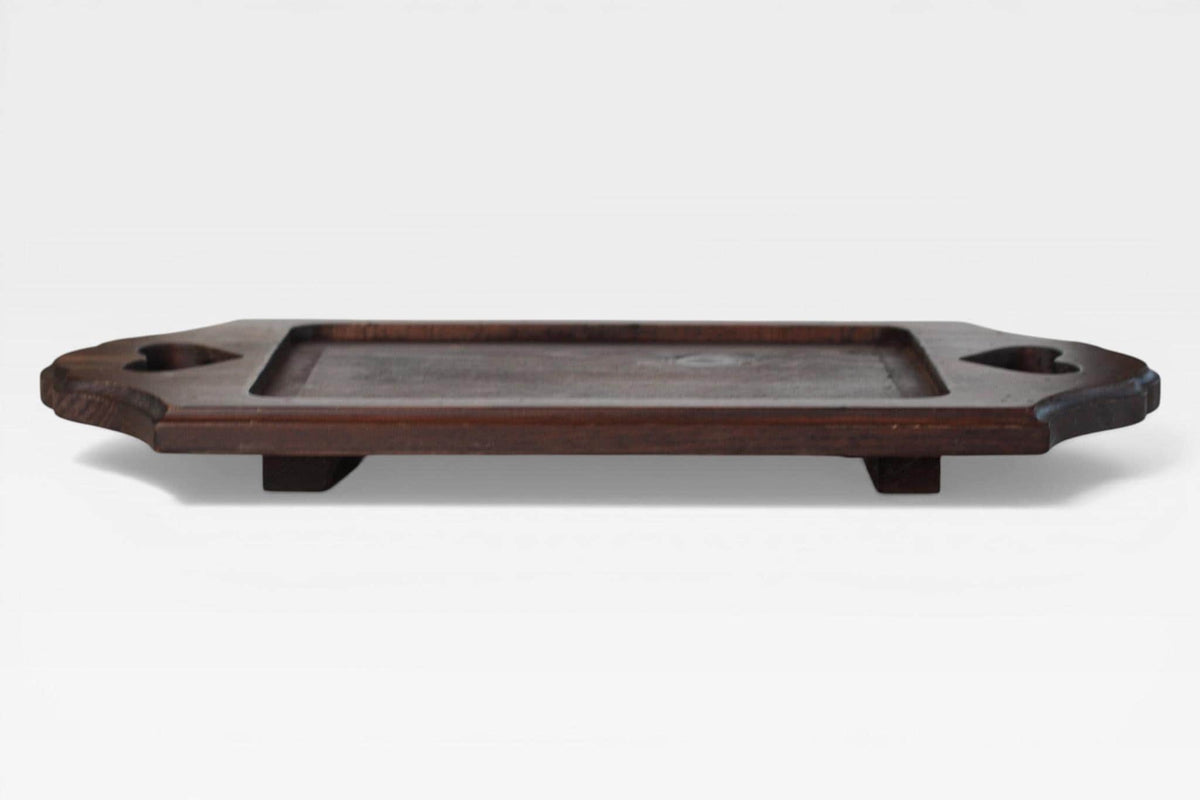 Vintage Heart Cutout Wood Tray