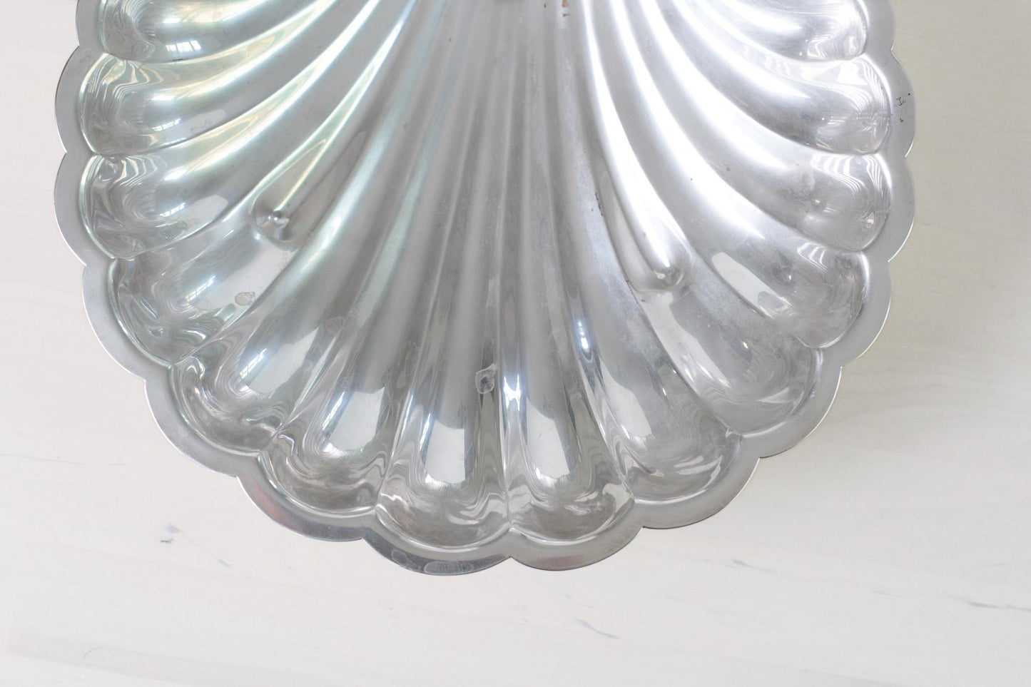 Vintage F.B. Rogers Silver Plate Scallop Shell Dish | Mid-Century Serveware