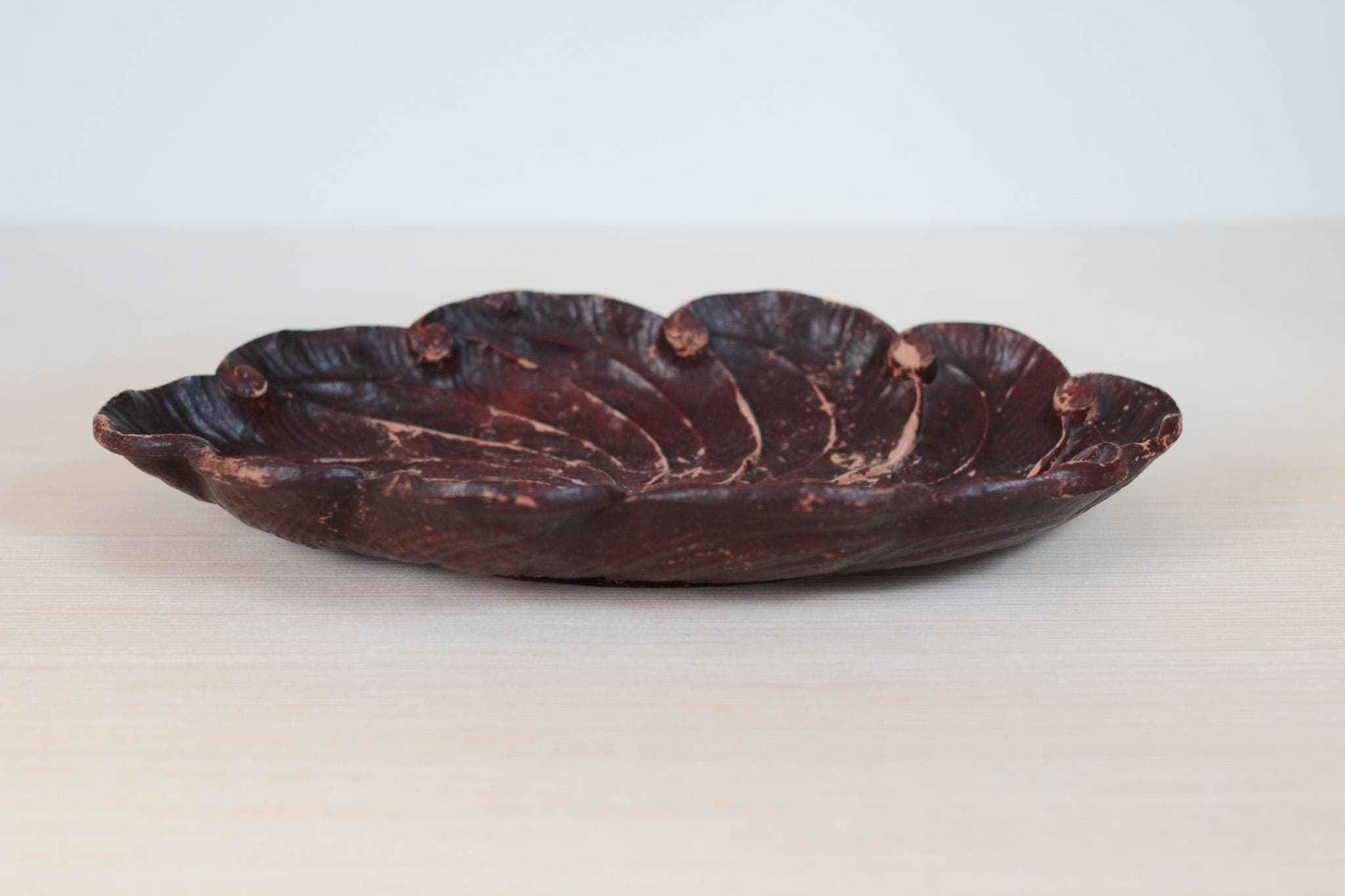 Vintage SyrocoWood Tray Flower Design