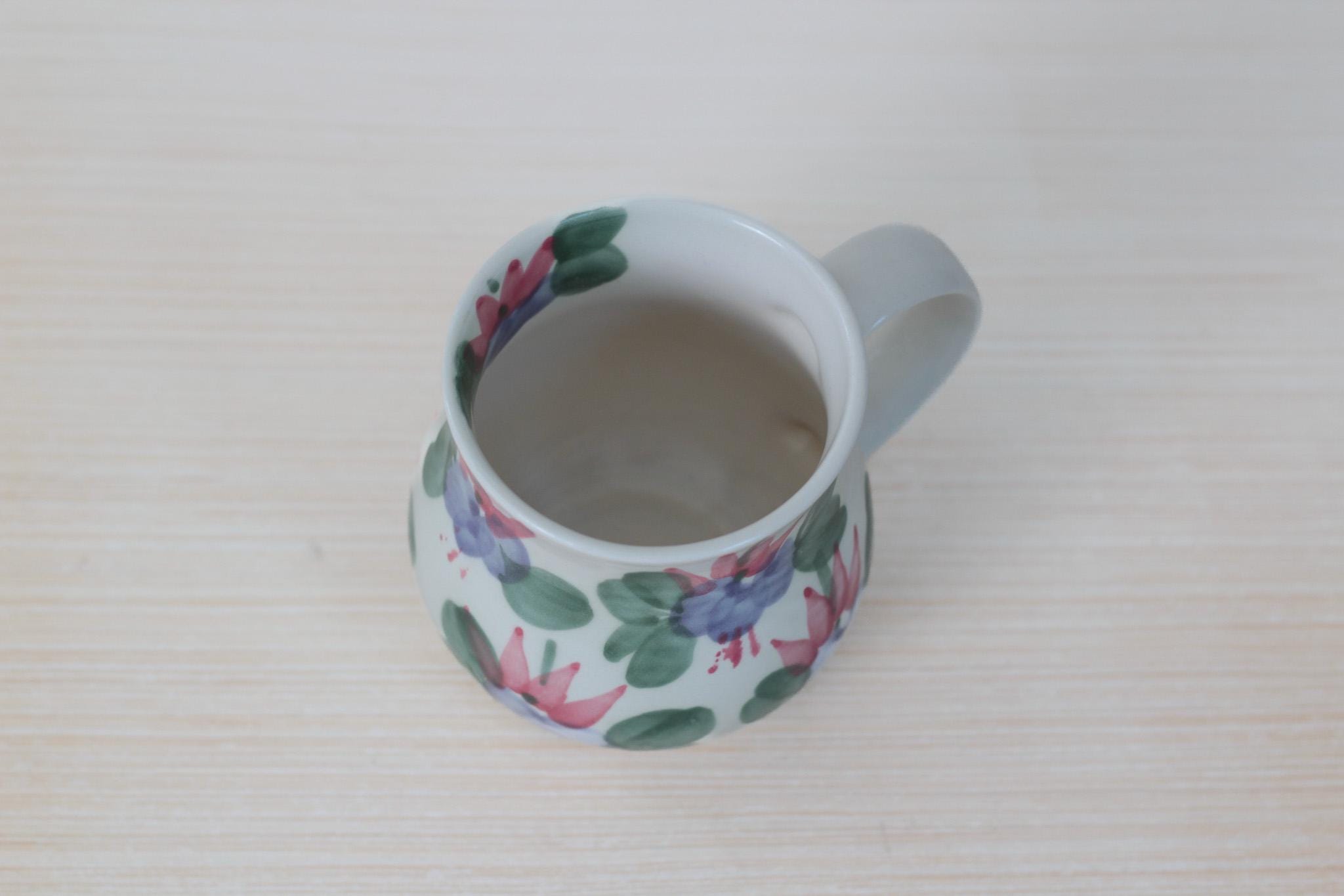 Vintage Ben Thomas Handpainted Porcelain Floral Mug, Made in England