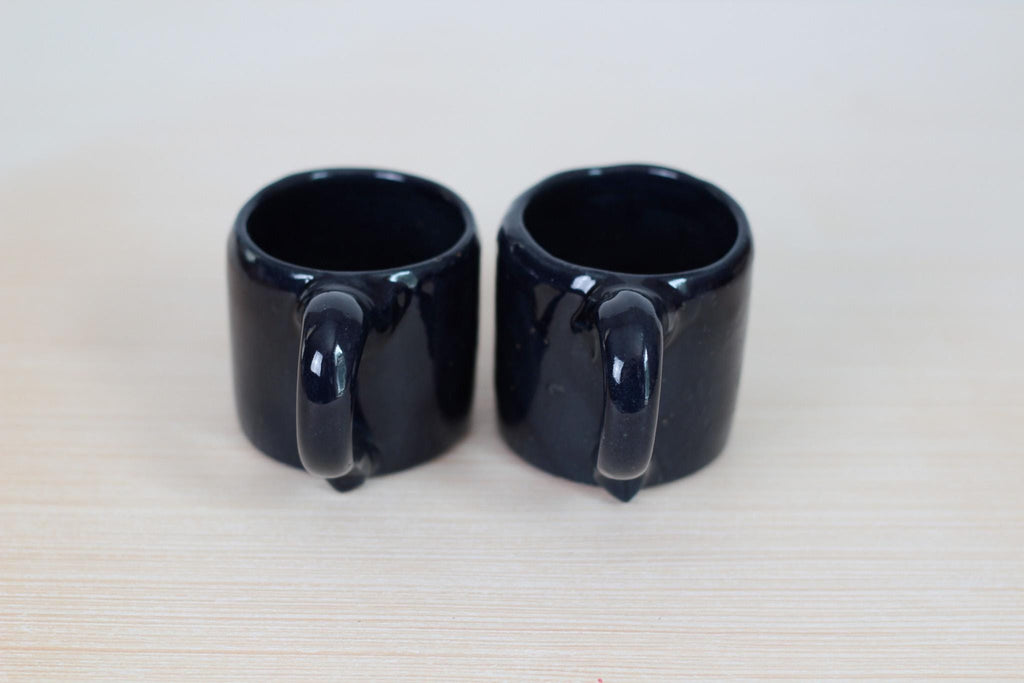 Pair of Vintage Bybee Pottery Espresso Cups, Signed by Artist