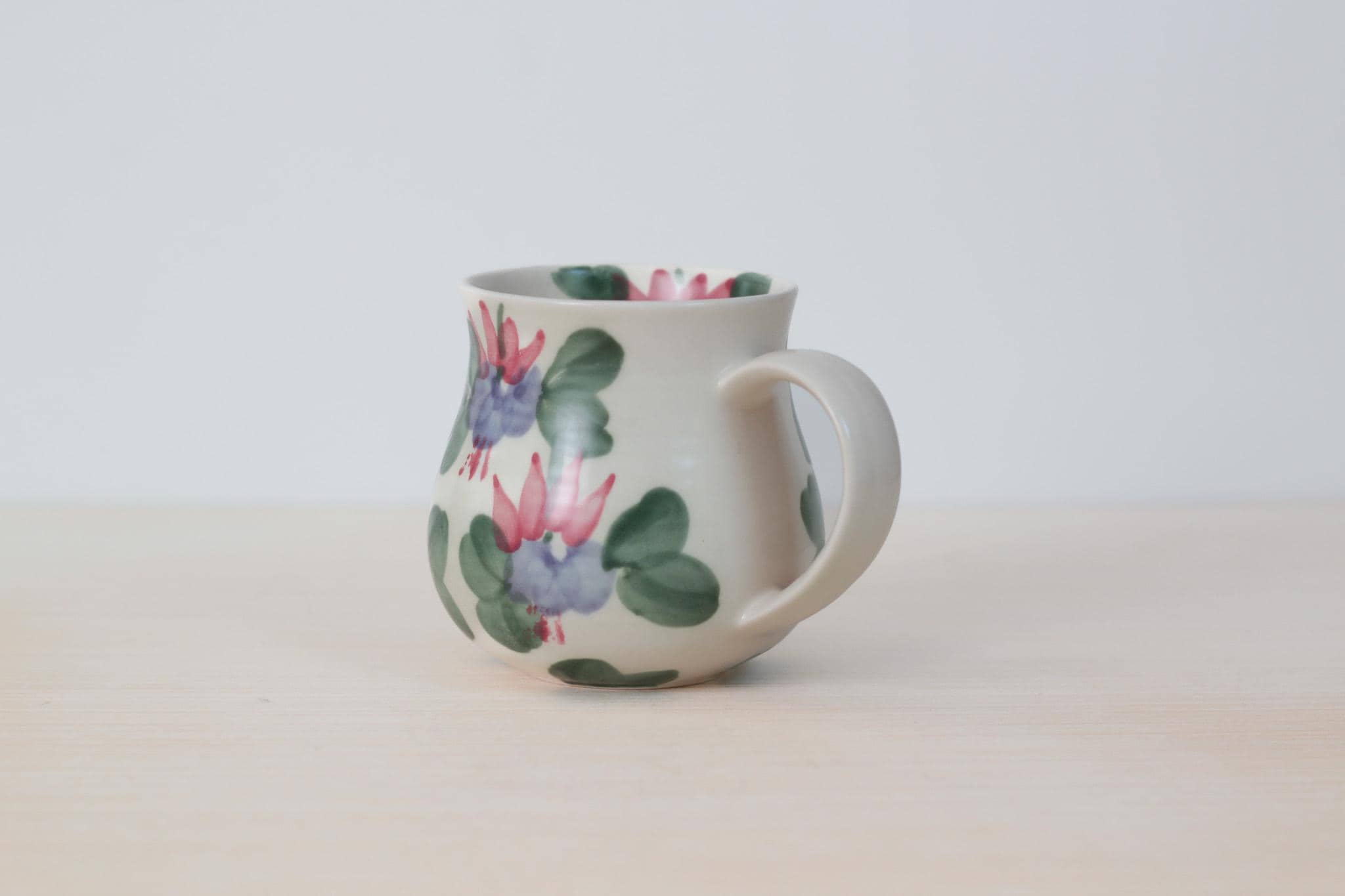 Vintage Ben Thomas Handpainted Porcelain Floral Mug, Made in England