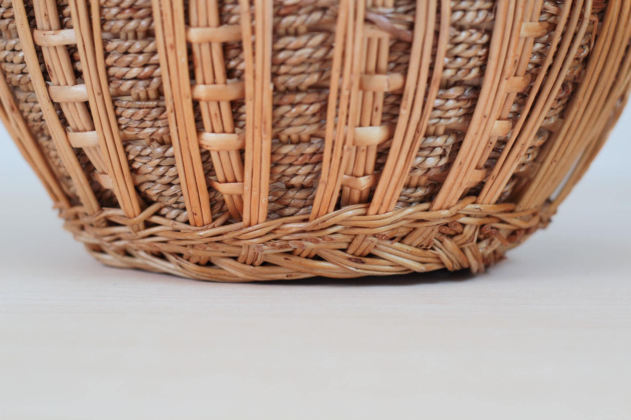 Vintage Handwoven Wicker Basket