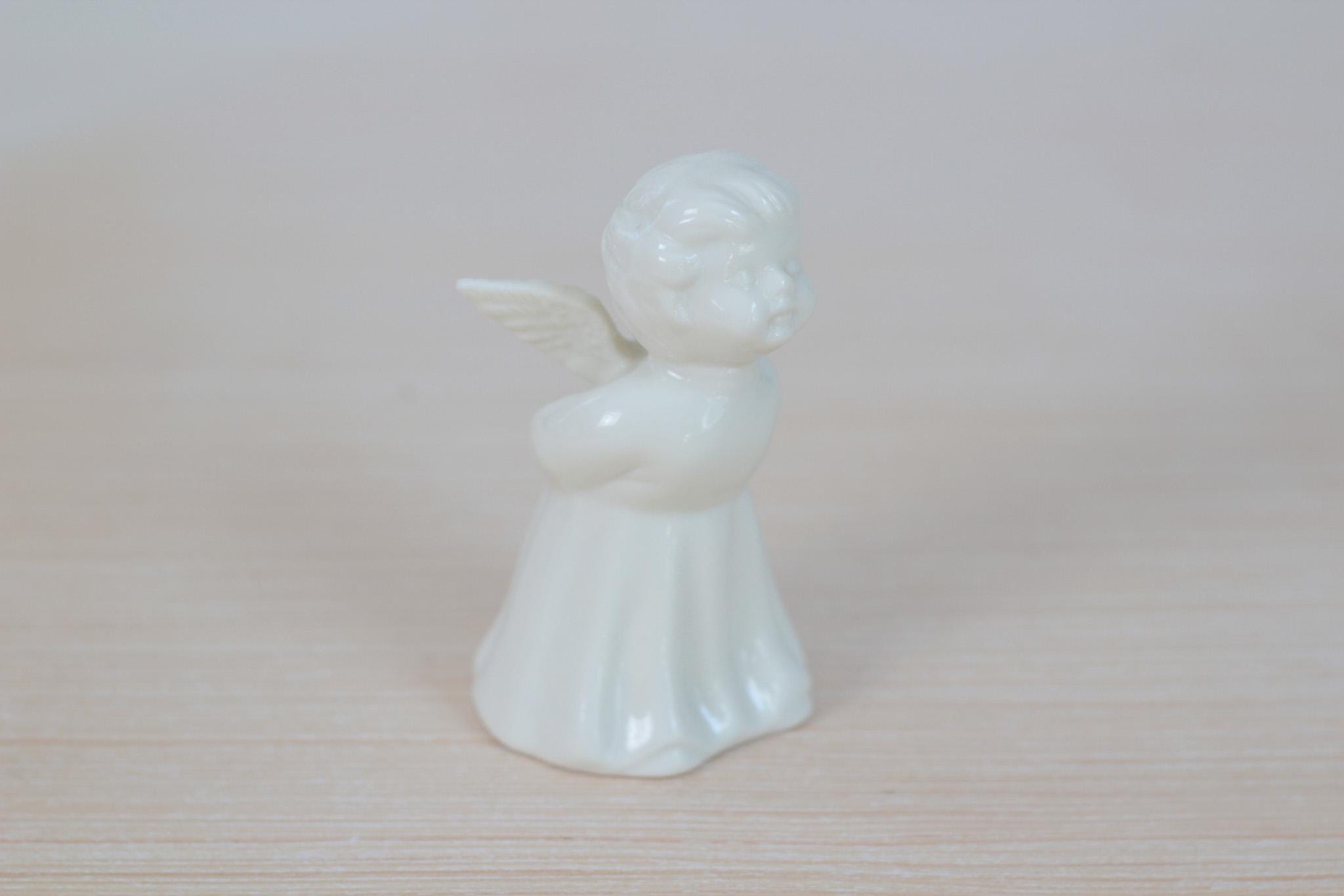 Vintage White Porcelain Angel Figurine