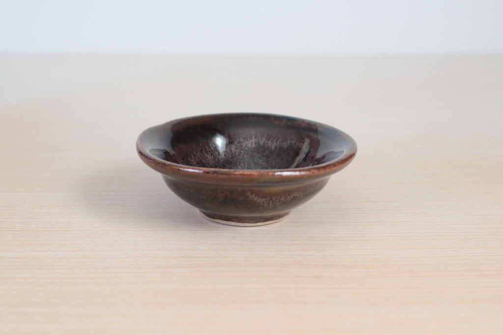 Vintage Studio Pottery Pinch Bowl, Signed by Artist