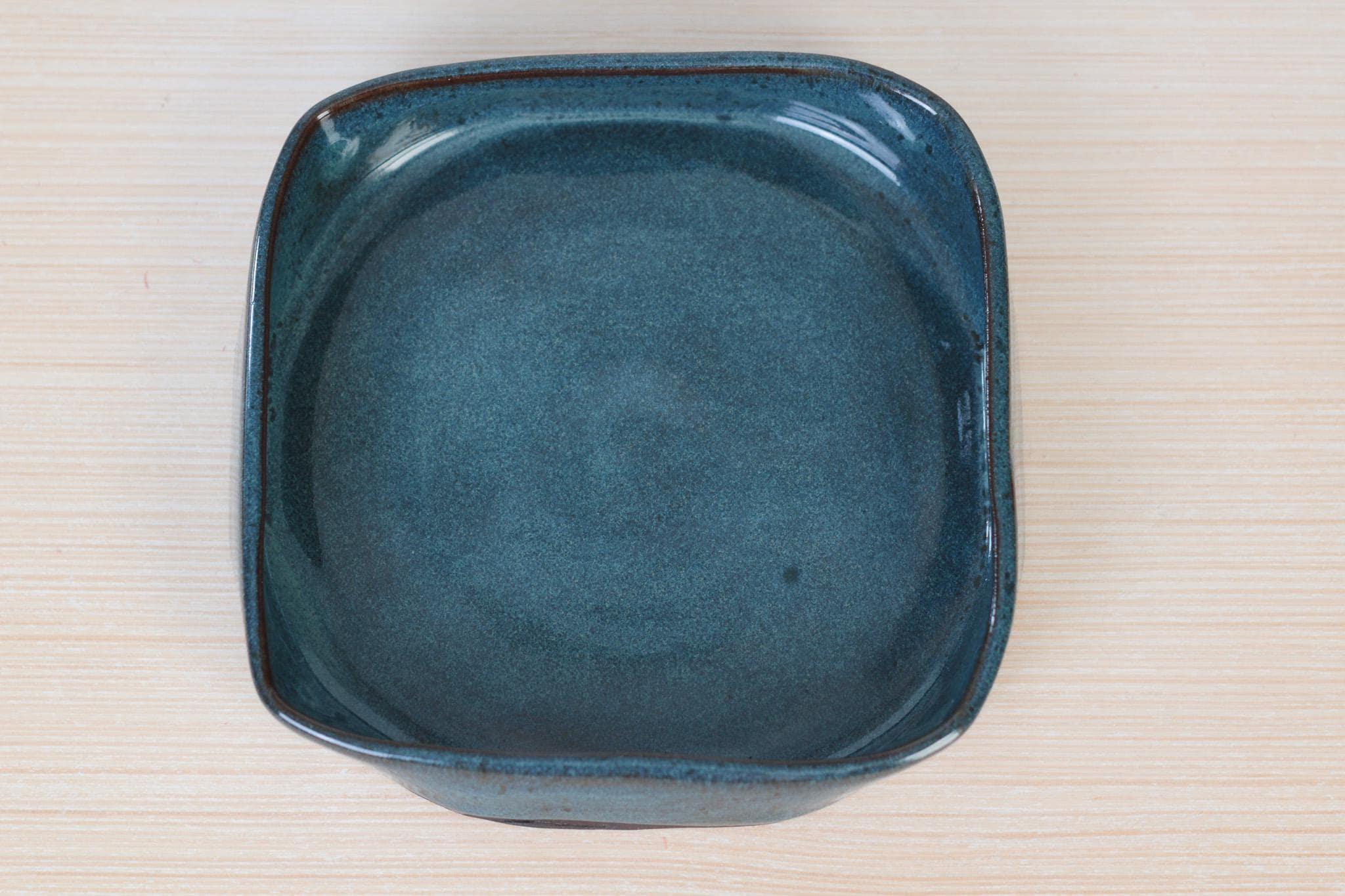 Vintage Studio Pottery Square Catchall, Signed by Artist