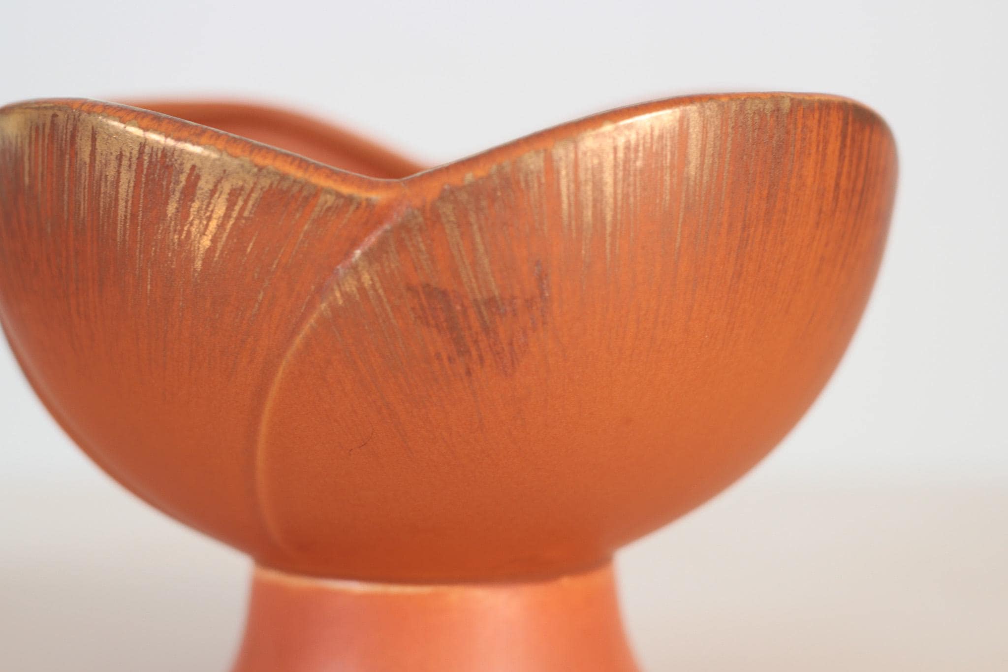 Vintage 1963 Sun Glo Ceramic Pedestal Bowl by INARCO