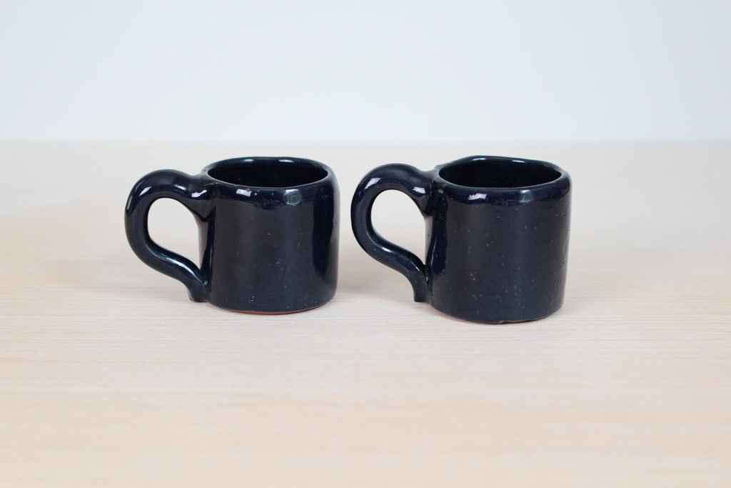 Pair of Vintage Bybee Pottery Espresso Cups, Signed by Artist