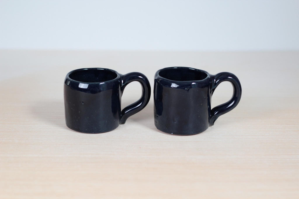 Pair of Vintage Bybee Pottery Espresso Cups, Signed by Artist