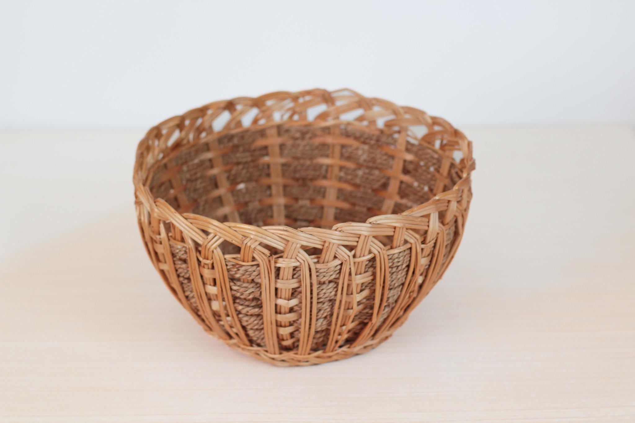 Vintage Handwoven Wicker Basket