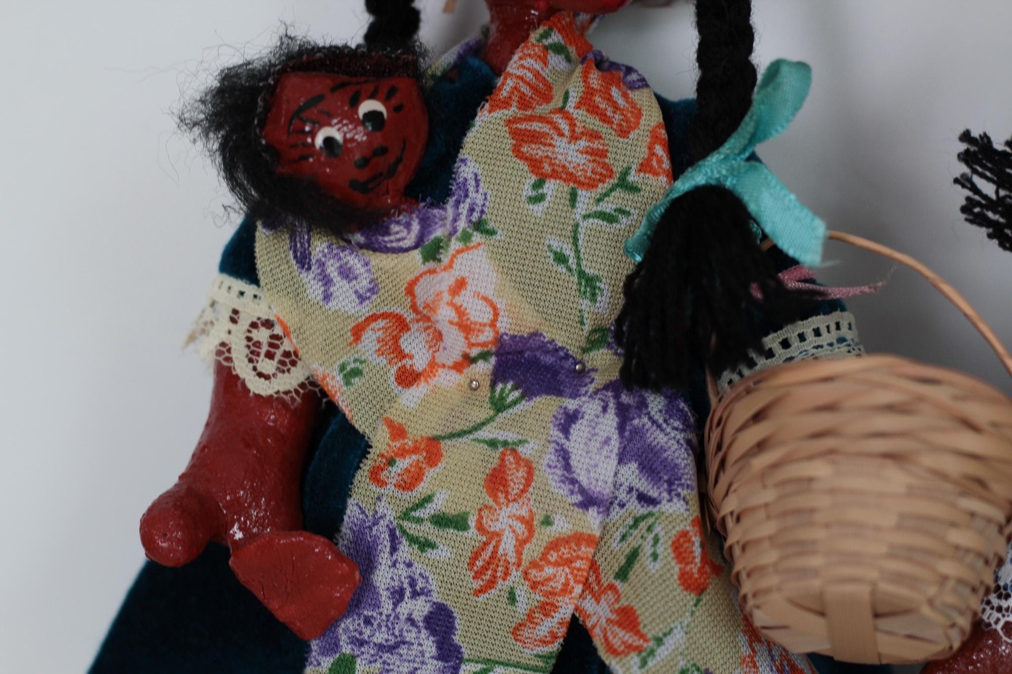Pair of Vintage Mexican Folk Art Dolls