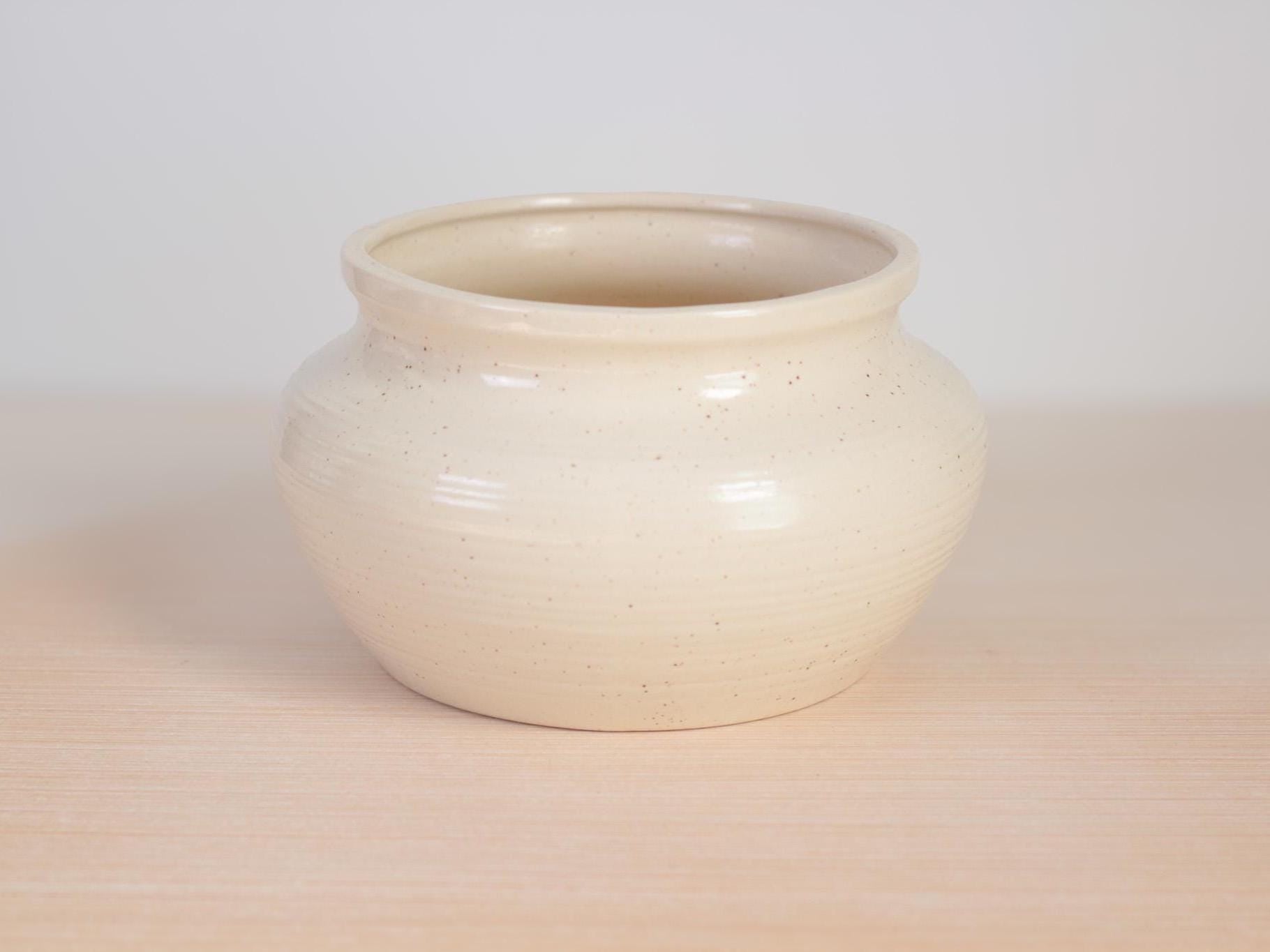 Vintage Ceramic Planter with Floral Motif