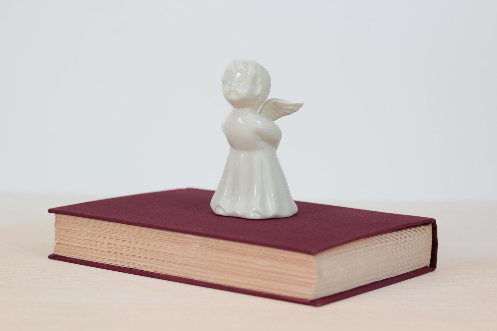 Vintage White Porcelain Angel Figurine