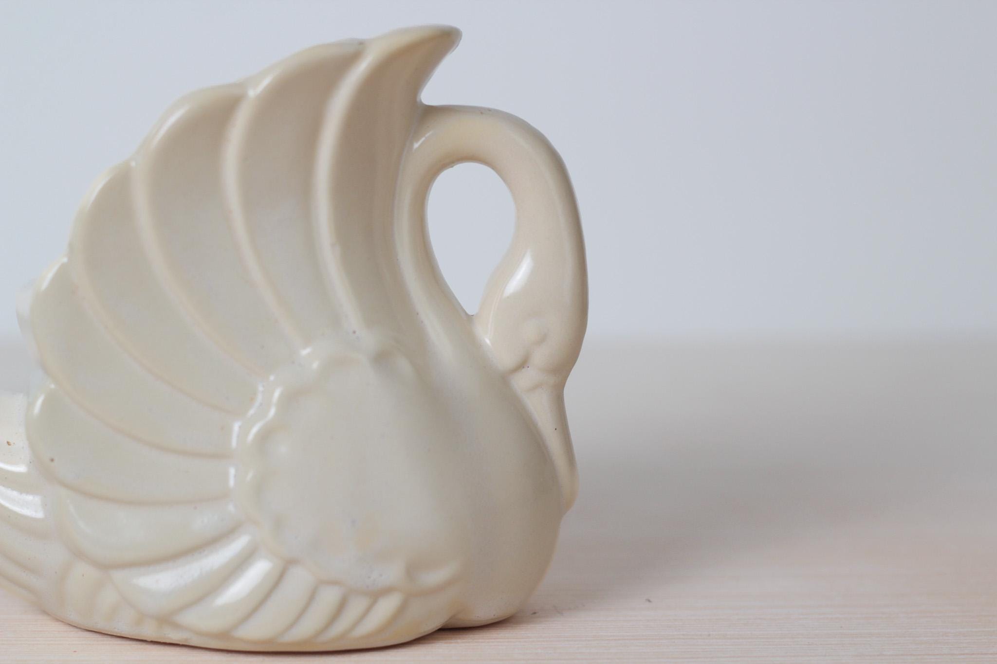Vintage Mid-Century Swan Planter or Vanity Organizer