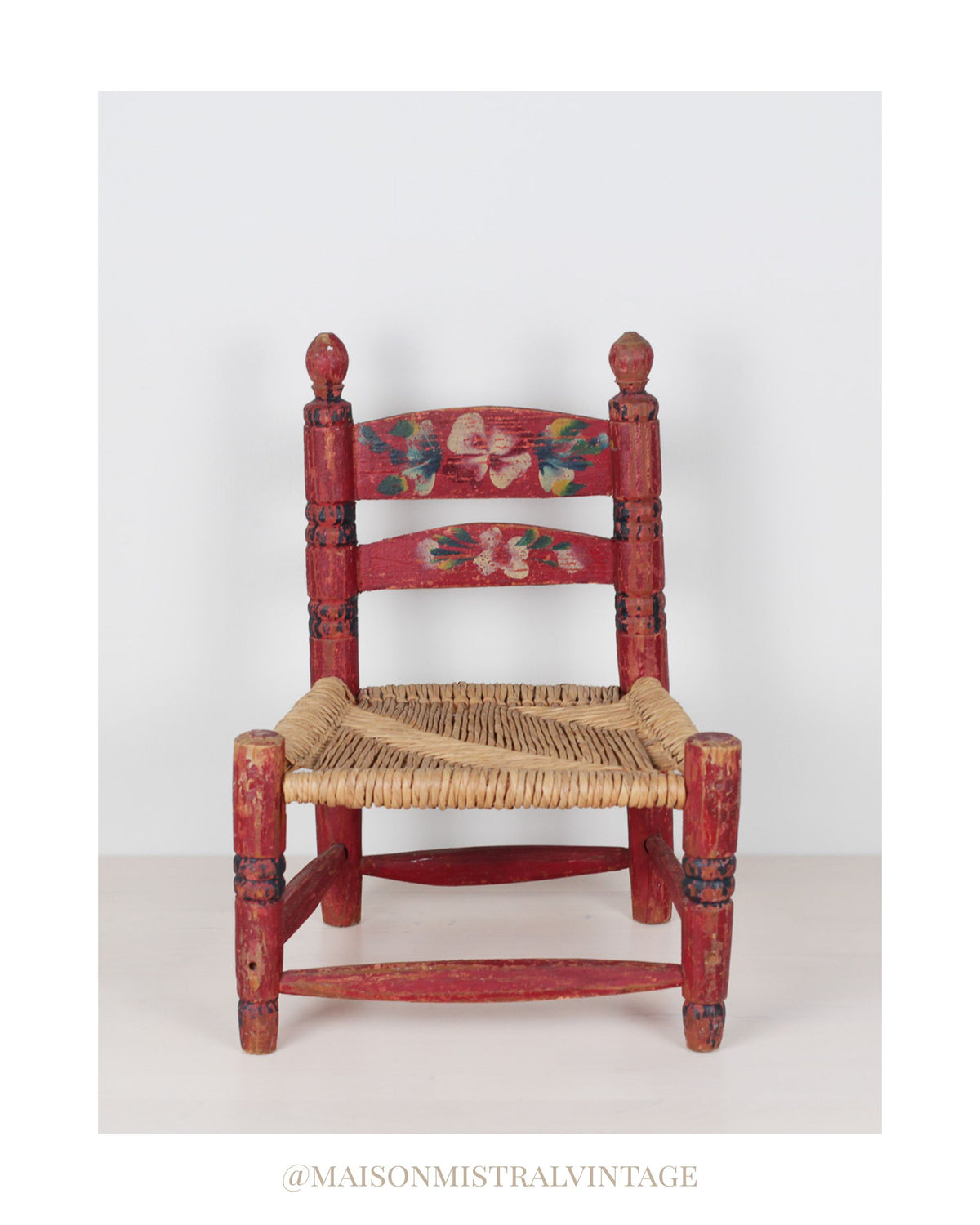 Vintage Mexican Folk Art Child's Chair
